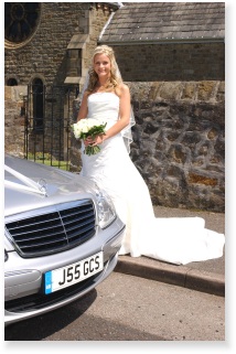 bride with Jon Gittin's chauffeur services