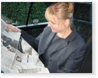 Relax with a newspaper while being chauffeur driven